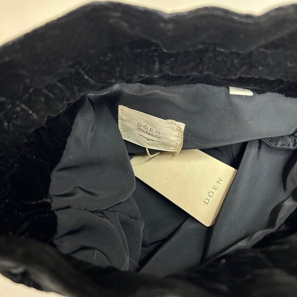 DOEN RMS BEAUTY Collaboration Purse Bag Satchel Black Felt - Picture 5 of 12